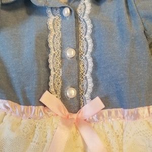24 month blue jean and lace dress